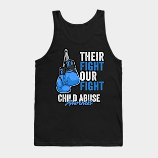 Child Abuse Prevention Awareness Month Blue Ribbon gift idea Tank Top